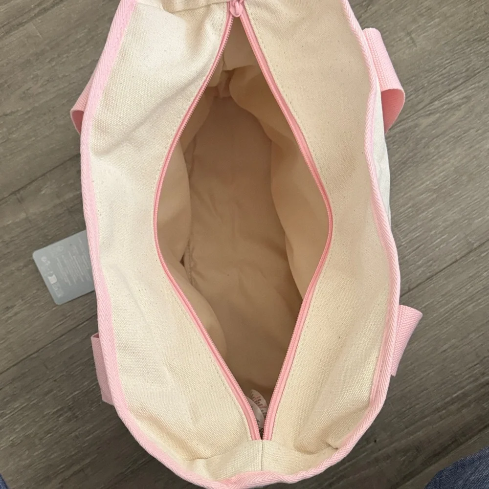 Disney Cream and Pink Mickey & Minnie Canvas Tote - Picture 7 of 10